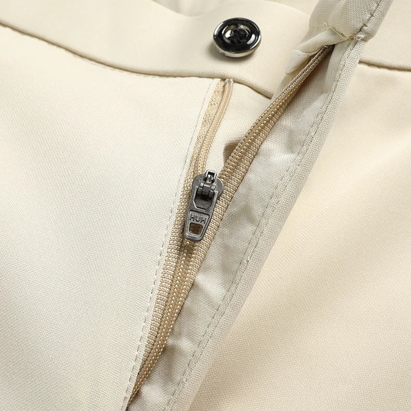 29-42 Pantaloni estivi da uomo Pantaloni casual elasticizzati dritti sottili senza traccia, senza tessuto da stiro, sensazione setosa e fresca