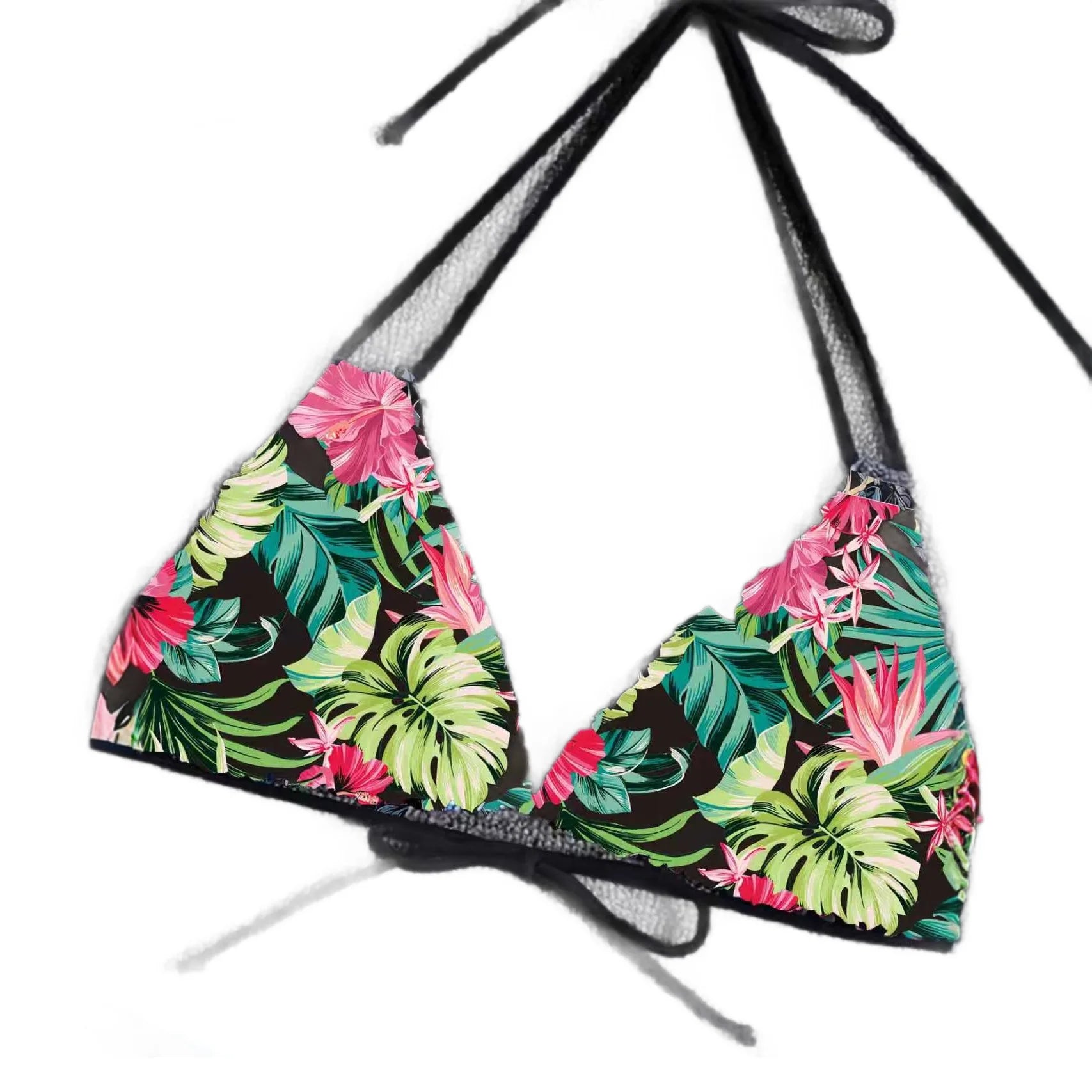 Sexy Floral Print Bikini Set Damen Bademode Zweiteiliger Strandanzug Triangel-Badeanzug Damen Schnür-Badeanzug Biquine Brasileiro