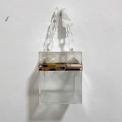 Borsa rossa con bocca in metallo moda per donna borse a tracolla in oro di alta qualità Designer borsa a tracolla scavata borsa da pranzo carina