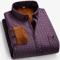 Camicia a maniche lunghe da uomo in pile per autunno/inverno 2026, elegante, casual, comoda, non stirabile, versatile