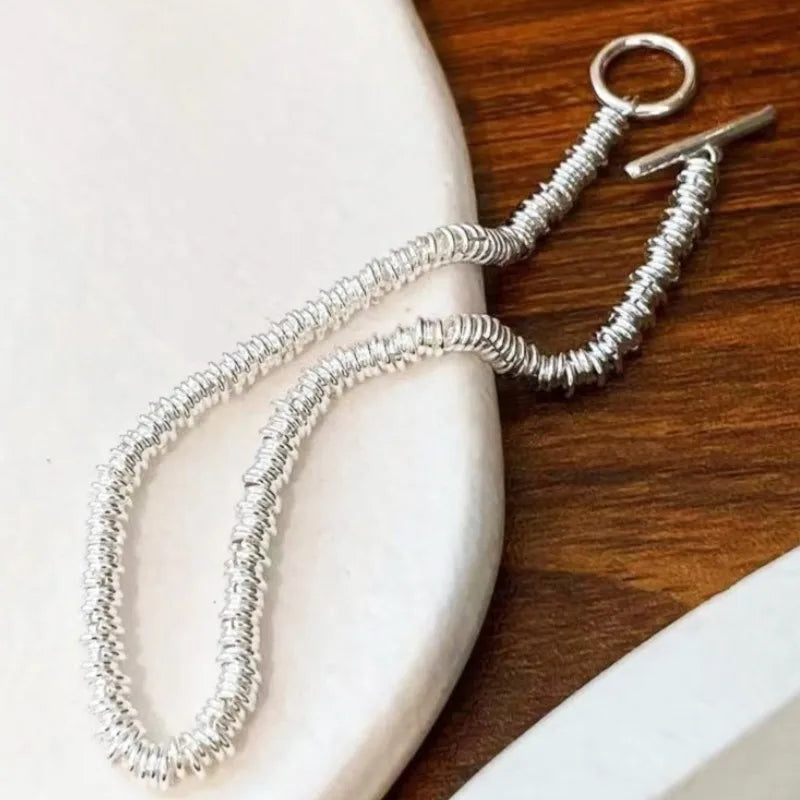 2024 New Trend Summer OT Buckle Thick Chain Jewelry Sets for Women Statement Necklace Bracelet Sexy Vocation Party Jewelry Gifts