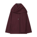 Cappotto da Donna 2026 Nuova Giacca Corta Invernale Autunnale alla Moda con Sciarpa Decorativa, Capispalla Elegante e Chic per Signora