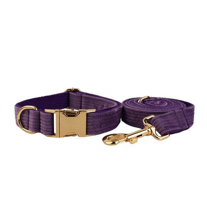 Set Collare e Guinzaglio per Cani in Corduroy Epic con Targhetta Personalizzata Incisa, Accessori per Animali Domestici, Guinzaglio per Cani in Corduroy15