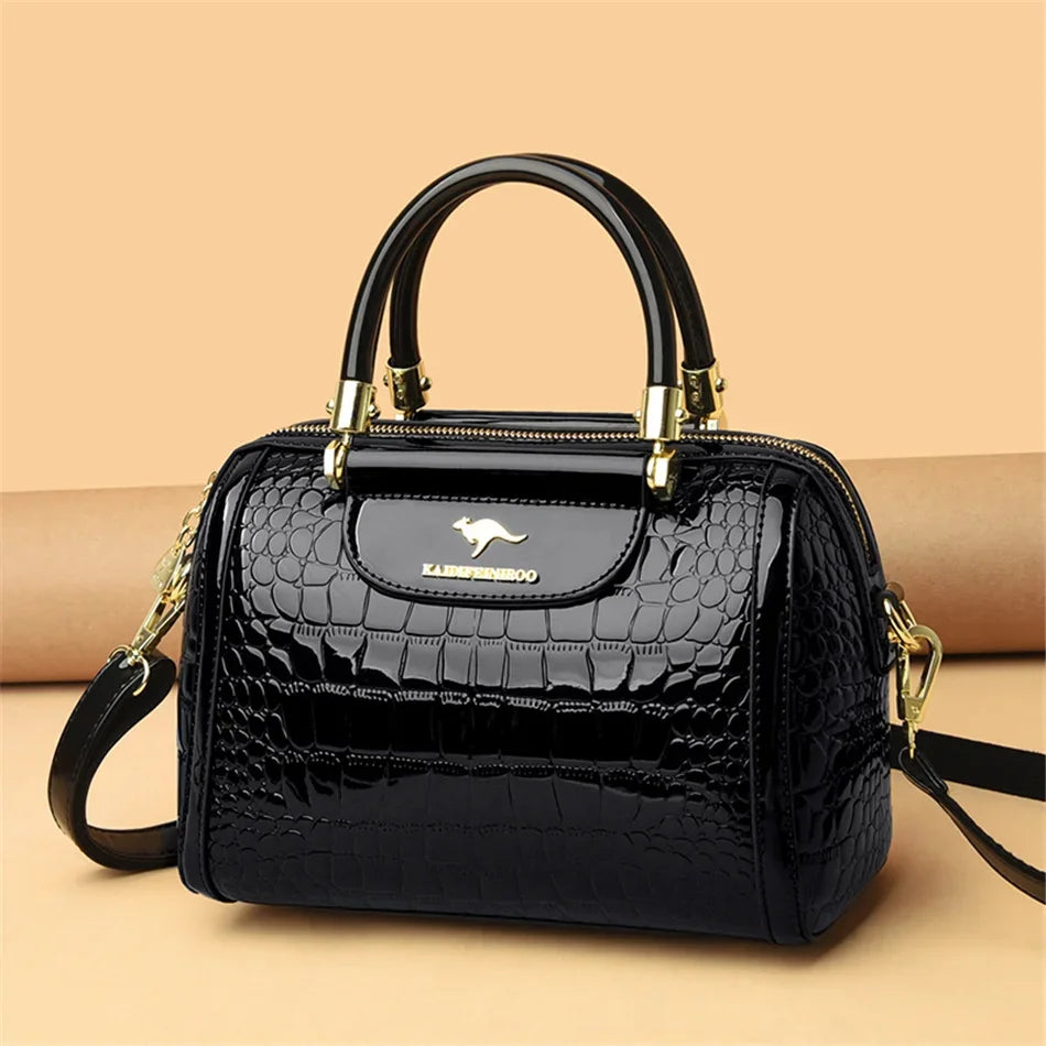 Borse di lusso in morbida pelle Borse da donna Designer 3 strati Borsa a tracolla con tracolla Sac Borsa da donna per lo shopping di grande capacità
