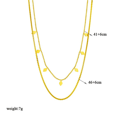DIEYURO Collana a catena di perle con perline geometriche in acciaio inossidabile 316L per le donne Nuove ragazze punk girocollo spesso gioielli regali per feste