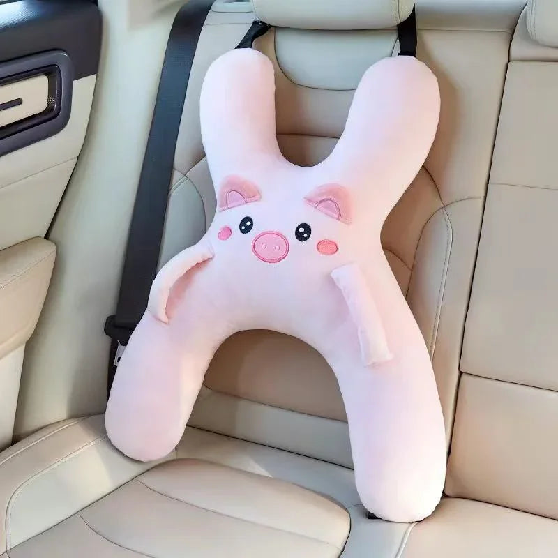 Cuscino per il collo dell'auto per bambini con cintura di sicurezza Aiuto per il sonno di sicurezza Previene la testa appoggiata Sedile posteriore Comfort per dormire durante un viaggio a lunga distanza