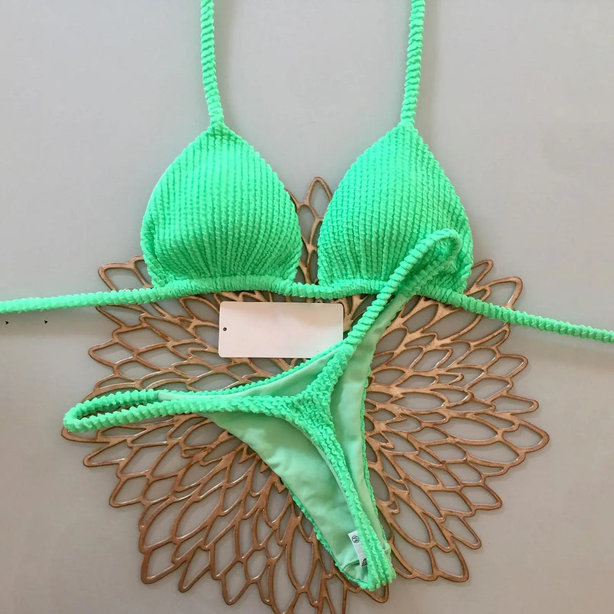 Nouveau maillot de bain fendu imprimé multicolore avec string sexy