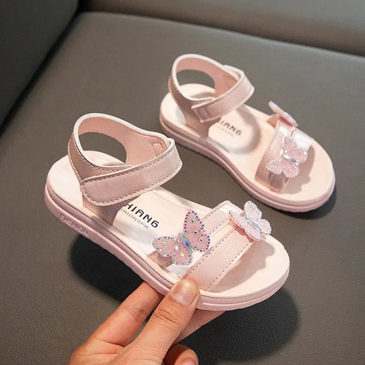 Sandales d'été pour filles Sandales pour enfants avec nœud coloré Chaussures antidérapantes Chaussures pour filles à fond souple résistantes à l'usure Livraison gratuite