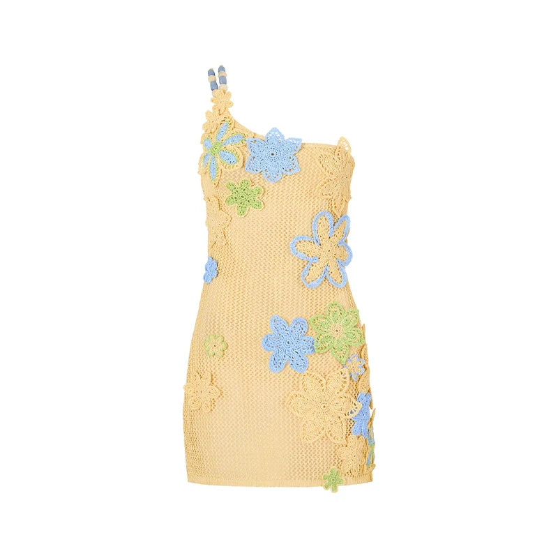 Set di gonne superiori con corsetto da spiaggia lavorato a maglia Set di gonne divise con reggiseno senza maniche con scollo all'americana 3D senza schienale Abiti da donna 2 pezzi Abiti primaverili