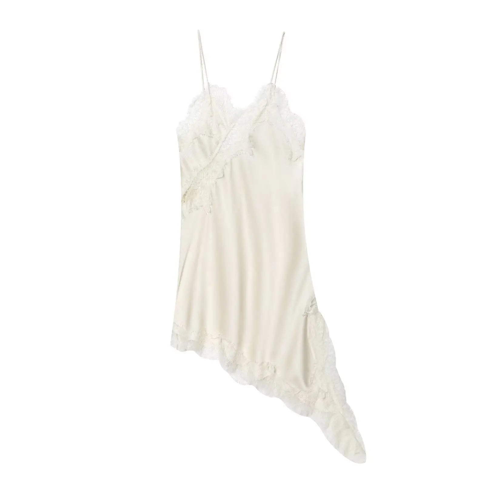 HH Summer Sexy Party Sling Dress per le donne senza maniche asimmetria pizzo splicing backless halter neck moda abiti slim