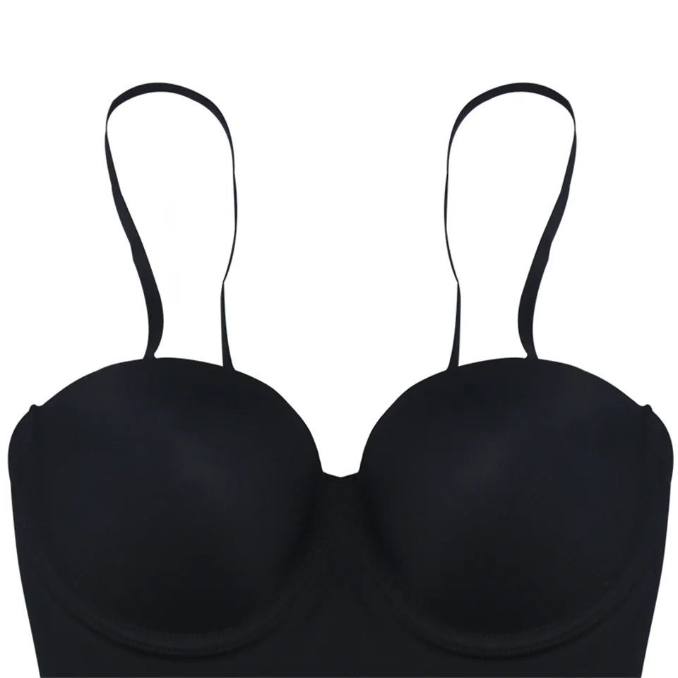 Becirzet Abiti da donna Sexy Girl Push Up Dimagrante Modellamento del corpo Controllo della vita Abito lungo da sera senza schienale con spacco all'americana nero