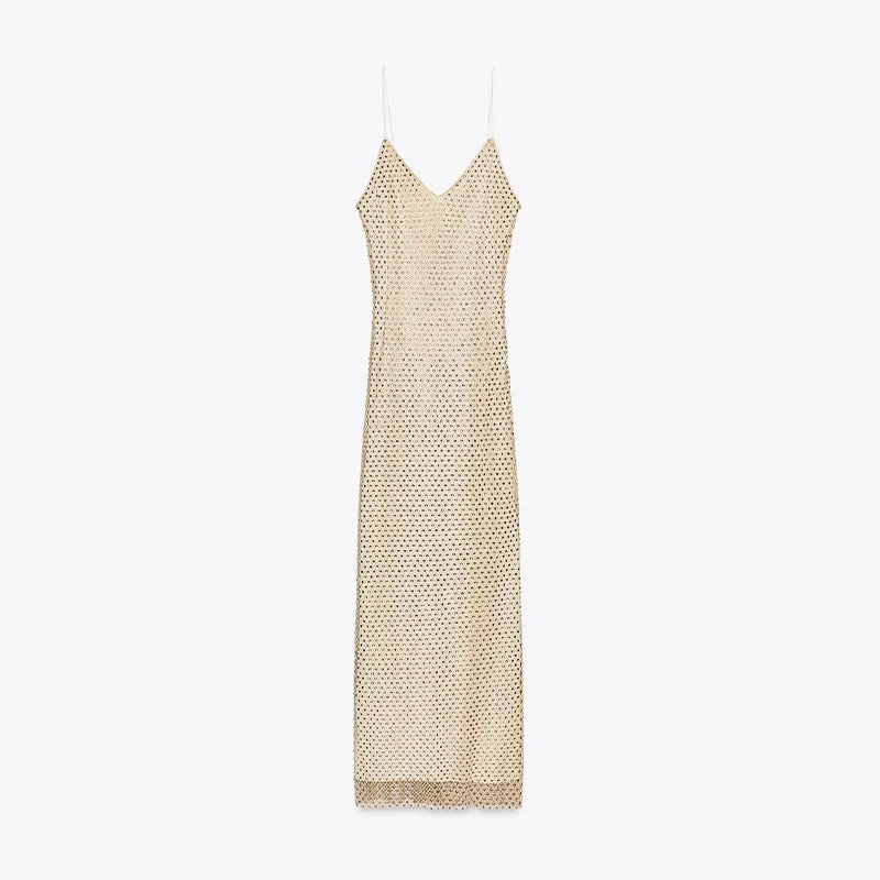 Abito corto senza maniche scintillante da donna con tutti i strass Abiti sexy senza spalline alla moda per donna Estate Nuovo outfit streetwear