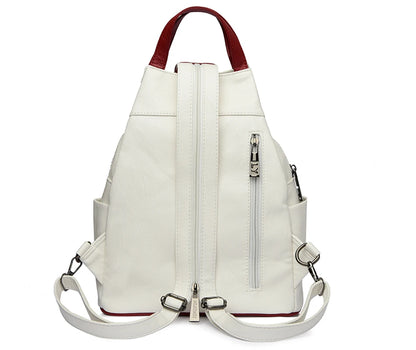 Zaini in pelle da donna Borsa da petto femminile con cerniera Zaino da viaggio Zaino da donna Mochilas Borse da scuola per ragazze adolescenti Sac A Dos