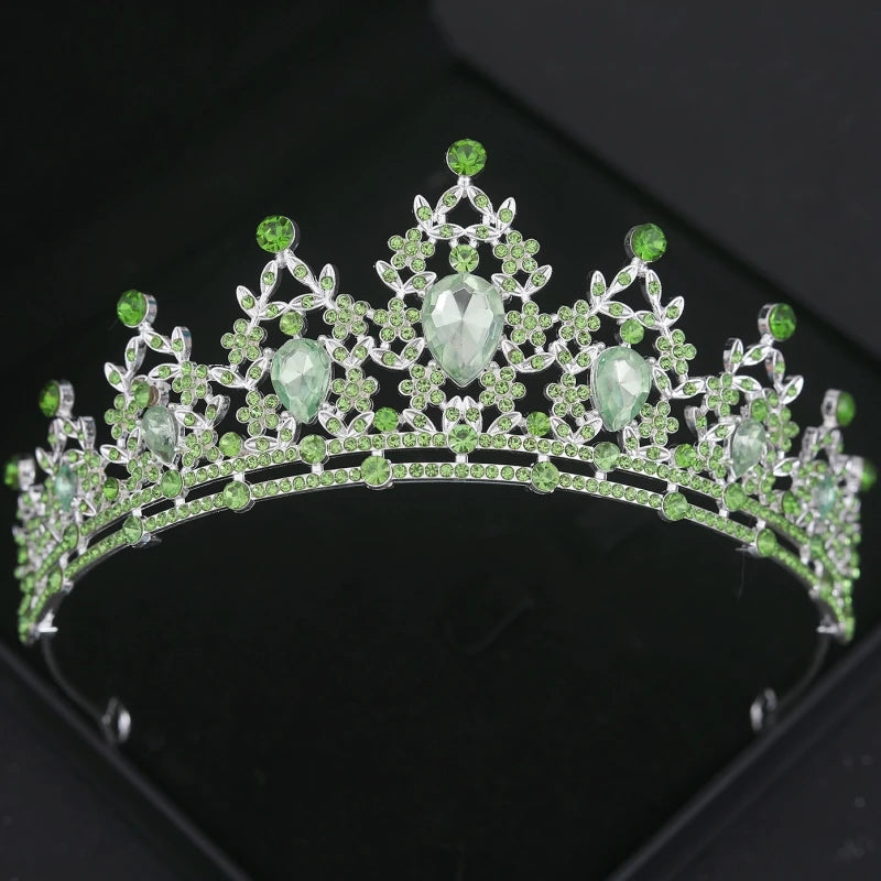 Diademi e corone di cristallo barocchi Festa con strass Prom Diadema Fascia da sposa Accessori per capelli da sposa Gioielli Corona Tiara Regalo