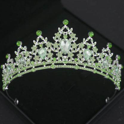 Diademi e corone di cristallo barocchi Festa con strass Prom Diadema Fascia da sposa Accessori per capelli da sposa Gioielli Corona Tiara Regalo