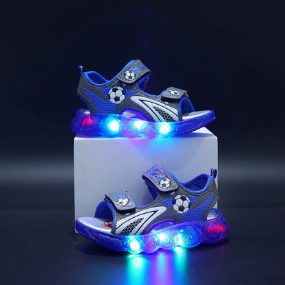 Sandali estivi Nuovo Sport Comfort Scarpe da bambino Antiscivolo Traspirante Morbido Light Up Scarpe da ragazzo Moda Spiaggia Sandali casual Босоножки