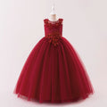 Abiti da damigella d'onore bianchi per adolescenti Abito da cerimonia nuziale per ragazza di fiore in pizzo per bambini Abito da principessa elegante per ragazze Abiti da sera formali