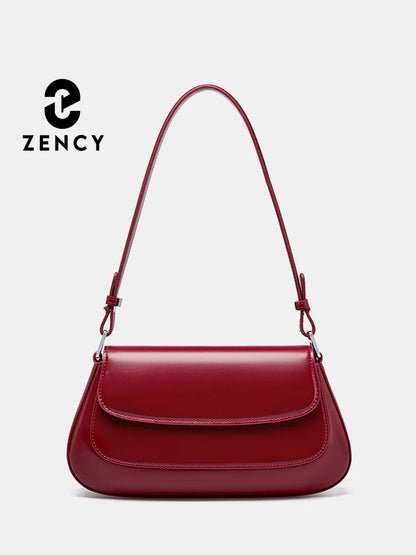 Borse di lusso Zency per donna, in vera pelle, stile francese, borsa a tracolla estiva da donna, borsa a spalla, borsa a tracolla sottobraccio.