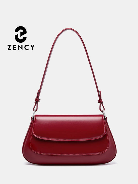 Borse di lusso Zency per donna, in vera pelle, stile francese, borsa a tracolla estiva da donna, borsa a spalla, borsa a tracolla sottobraccio.