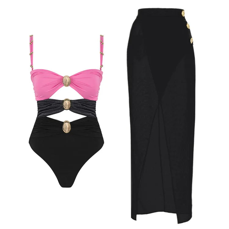 Costume da bagno floreale con stampa floreale con volant monospalla blu Set copricostume singolo micro monokini costumi da bagno sexy per ragazze Summer Beach