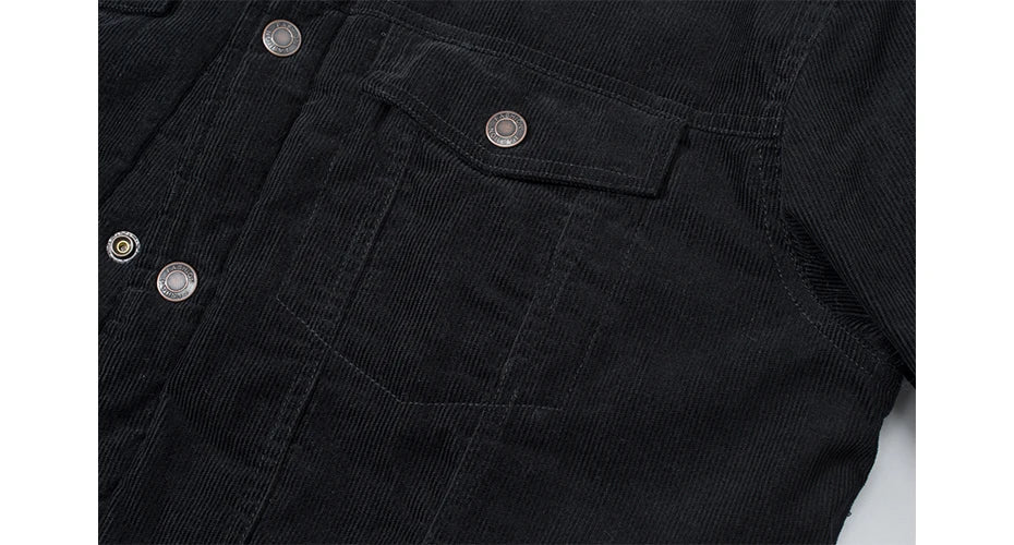 MAGCOMSEN Giacche di velluto a coste da uomo Giacca a vento in pile Sherpa vintage Cappotti invernali spessi e caldi Giacca di jeans casual multitasche