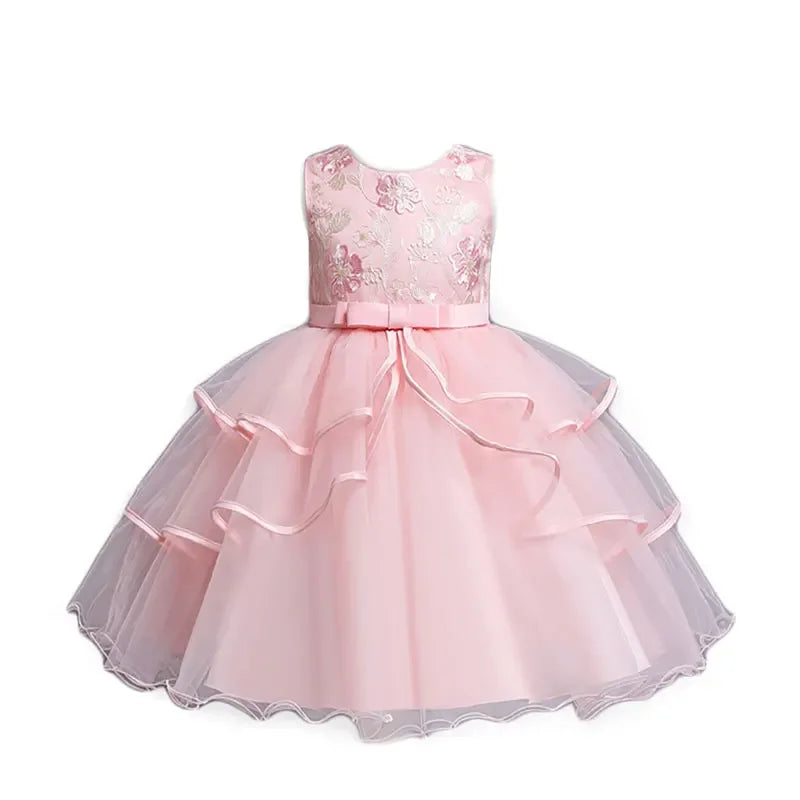 Fashion Prom Flower Girl Dresses Summer Kids Dresses for Girls Lace senza maniche Children Girls Party Dress 2-10 anni