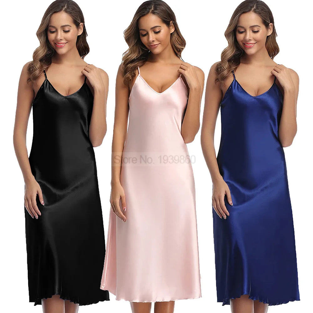 Camicia da notte estiva Ruffles Lady Nightwear camicia da notte raso senza spalline gonna intimo Lingerie Sexy vestiti per la casa accappatoio