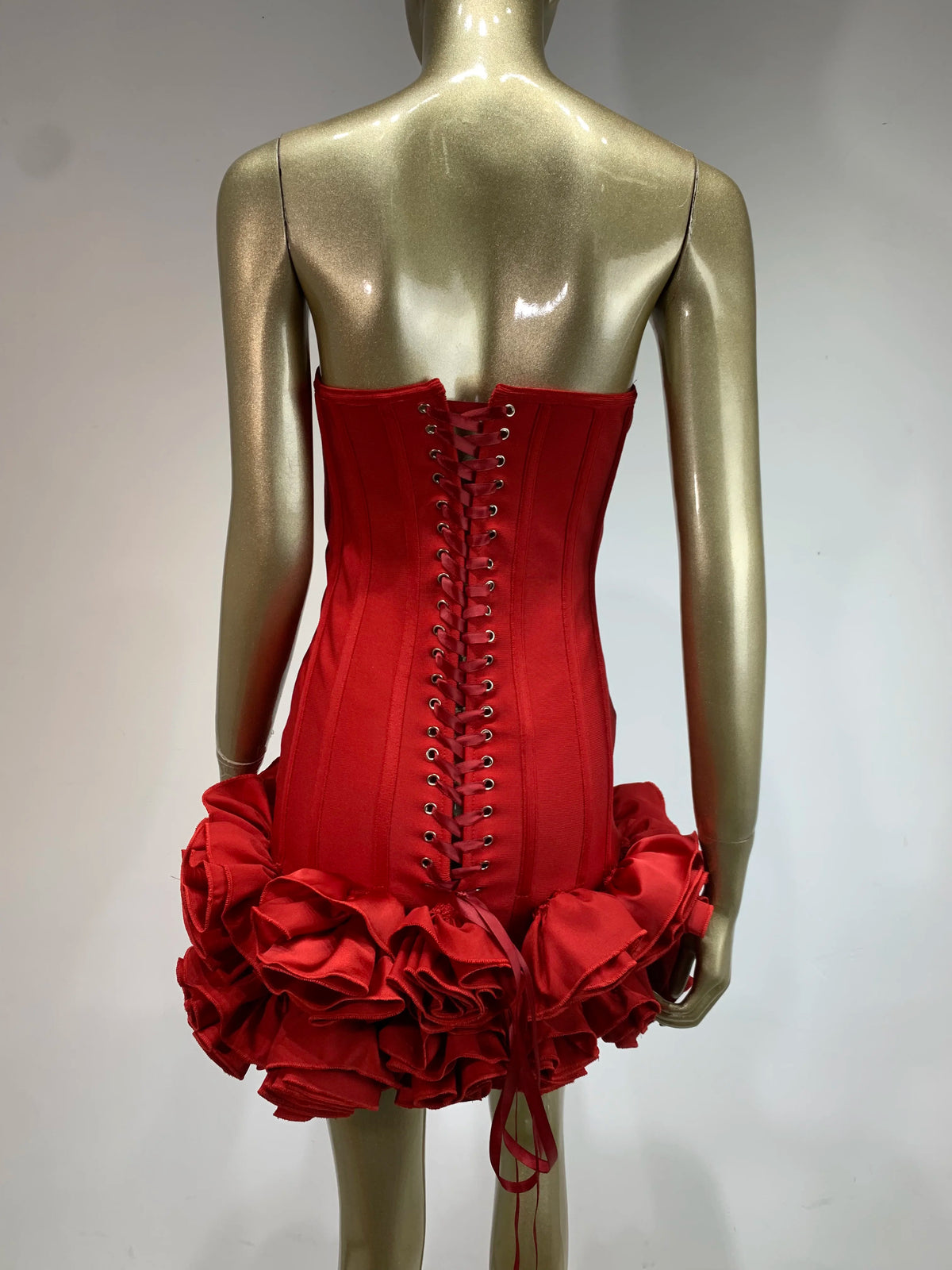 Estate nuovo 2024 donne sexy senza spalline allacciato mini fasciatura vestito aderente celebrità elegante compleanno mini abito da sera da sera
