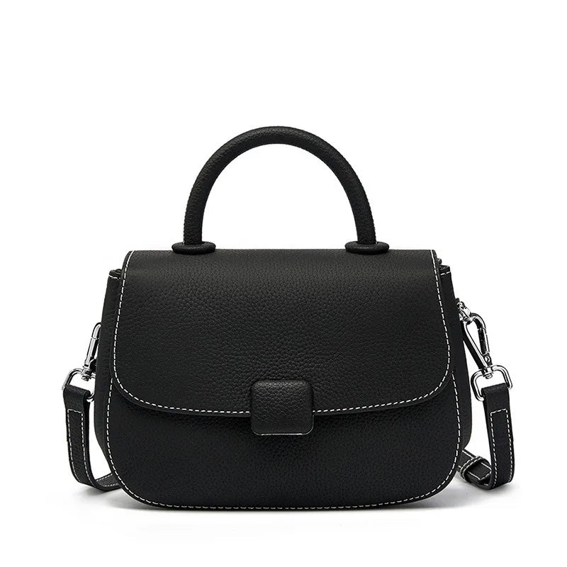 Zency Borsa a tracolla piccola semplice in vera pelle con manico superiore Borsa a tracolla firmata da donna Borsa a tracolla Bolsa 2025 Sac