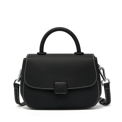 Zency Borsa a tracolla piccola semplice in vera pelle con manico superiore Borsa a tracolla firmata da donna Borsa a tracolla Bolsa 2025 Sac