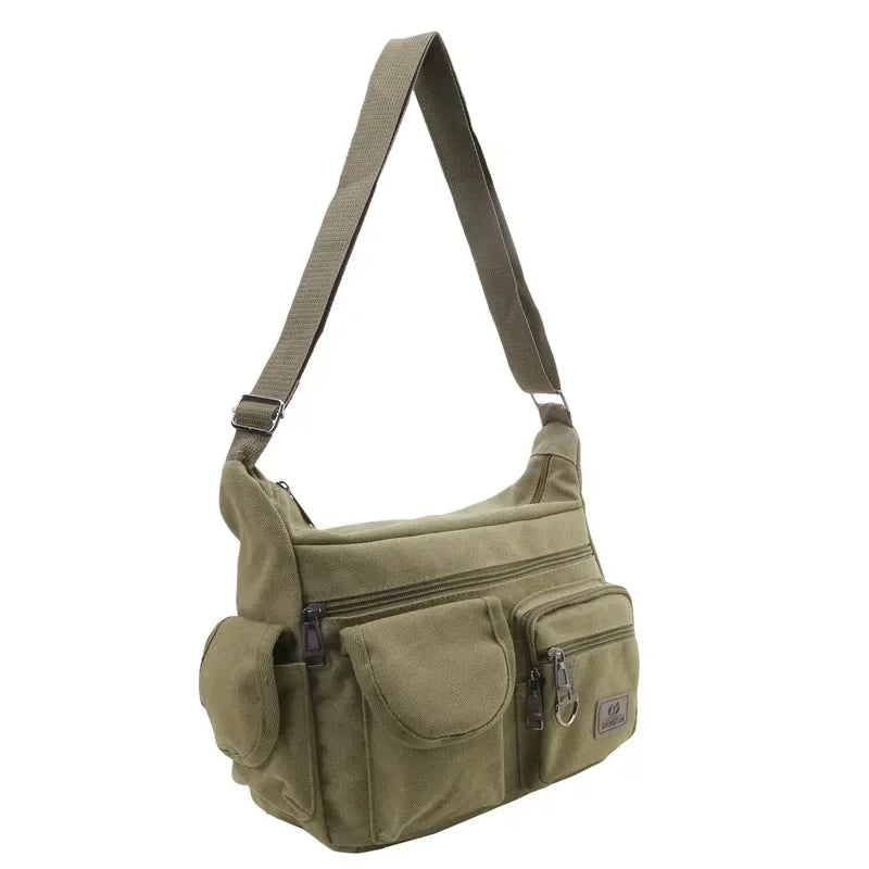 Borsa a Tracolla in Tela da Uomo, Borsa Casual da Viaggio, Borsa Messenger di Lusso, Borsa a Mano di Alta Qualità, Borsa da Petto alla Moda