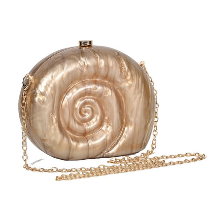 Borse per donna Portafogli Borsa a tracolla in acrilico conchiglia Borsa a tracolla da spiaggia estiva Serata di nozze Novità Borse di design di lusso
