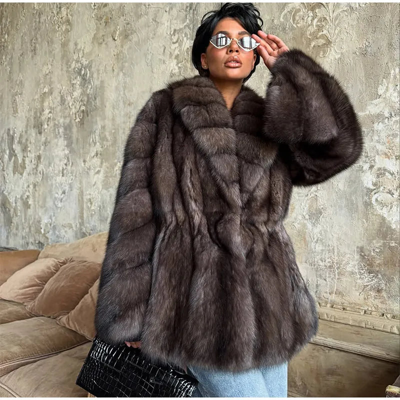Pullover lavorati a maglia a collo alto scozzese da donna Chic manica lunga maglione corto caldo allentato Lady Autunno Inverno Pendolarismo Maglieria da strada