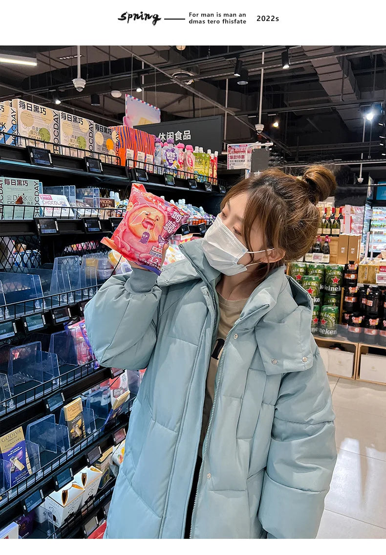 Cappotto freddo da donna invernale parka giacca imbottita lunga con cappuccio Plus Size cappotto Super caldo capispalla da neve all'ingrosso a buon mercato coreano