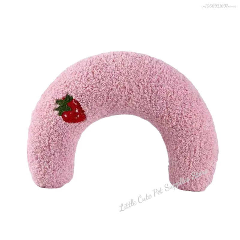 Pet Piccolo cuscino Moda Protezione per il collo Sonno profondo Cucciolo Gattino Cuscino a forma di U Cane Gatto Poggiatesta Cuscino per dormire Forniture per animali domestici