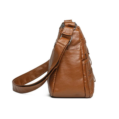 Borsa a tracolla in pelle da donna Tracolla regolabile Chiusura con cerniera Borsa per donna Viaggio Lavoro Borsa a tracolla casual quotidiana