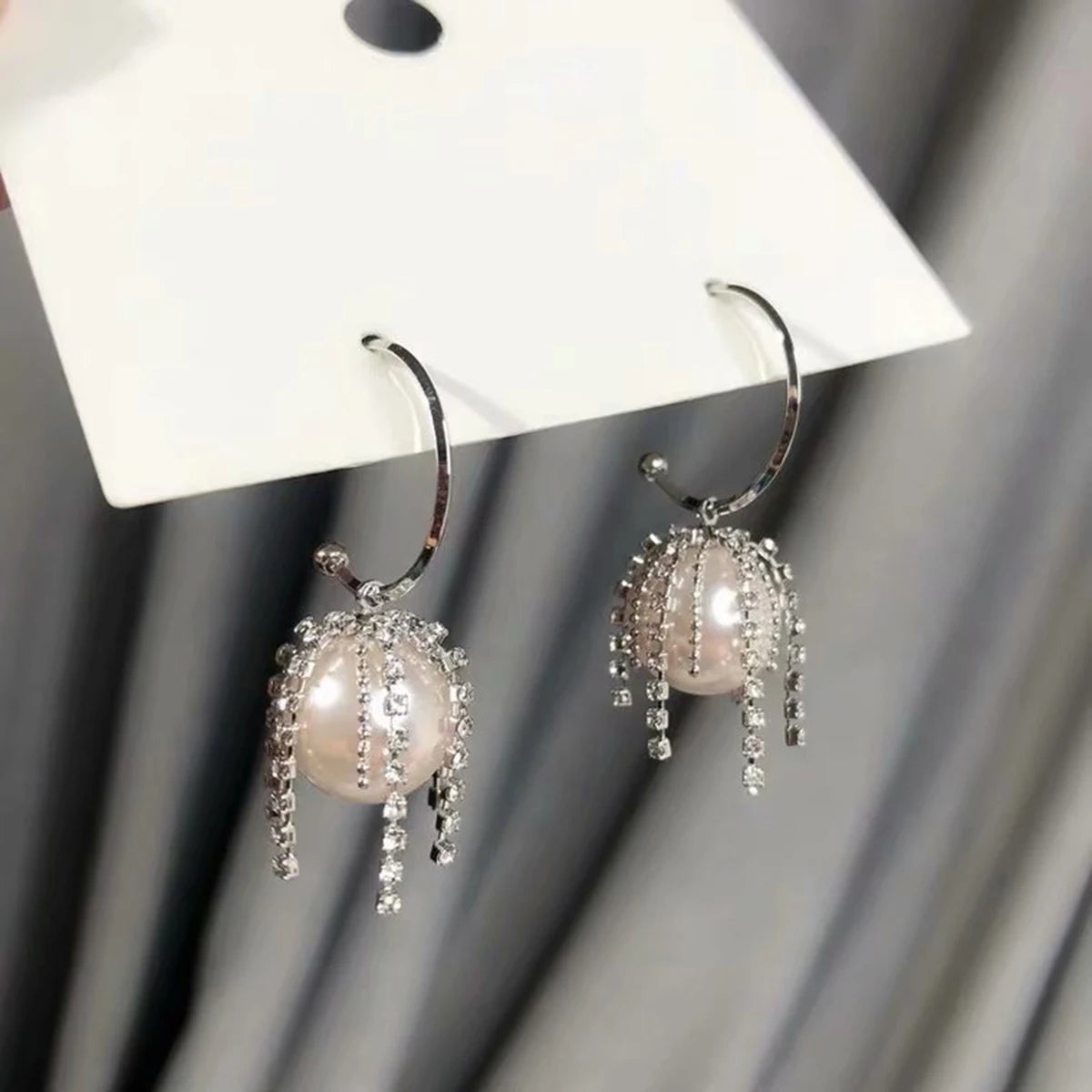Orecchini di lusso francesi con perle a goccia d'acqua per spose, orecchini da matrimonio, appuntamenti, turismo, spiagge, compleanni, orecchini di alta gamma