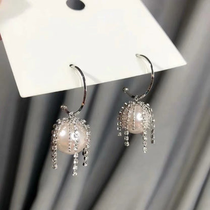 Orecchini di lusso francesi con perle a goccia d'acqua per spose, orecchini da matrimonio, appuntamenti, turismo, spiagge, compleanni, orecchini di alta gamma