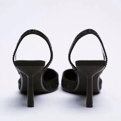 Damensandalen Sommer Neu Frühling Elegante Damen High Heels Spitze High Heels Mode Damenschuhe Sandalen