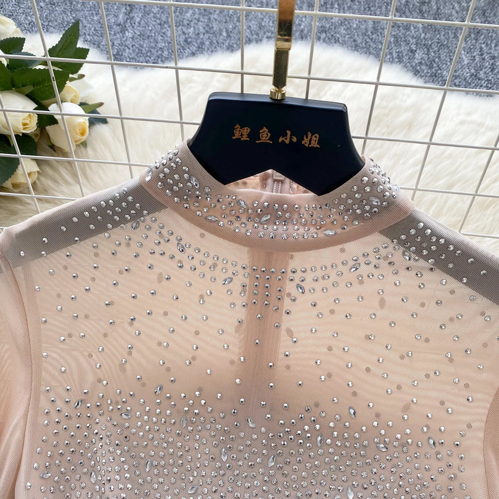 SINGREINY Estate Sottile Sheer Sexy Body Manica Lunga Cerniera Con Pantaloncini Design Pagliaccetti Liste Streetwear Donna Maglia Tute