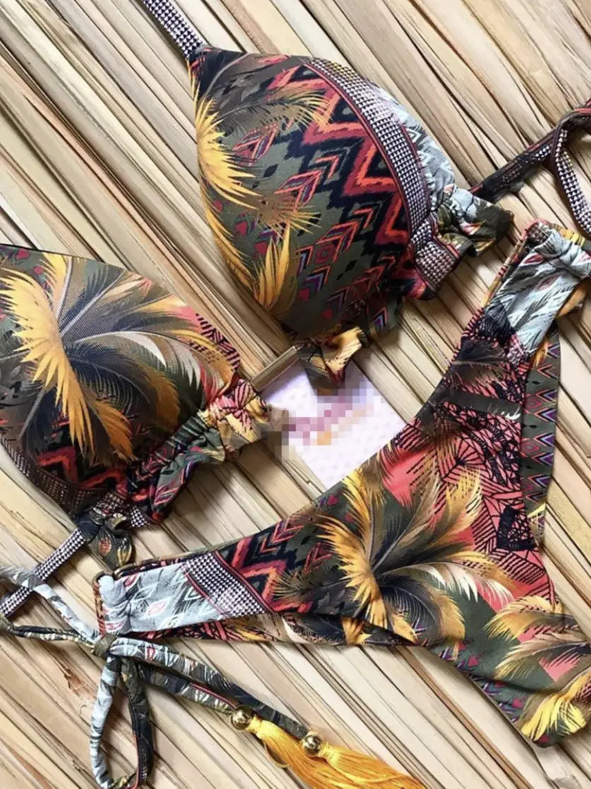 RUOTONGSEPT 2022 Popular Womens Beachwear Sexy Bikinis Set Hot Sport Swimwear Push-Up Padded Swimsuit  Exquisite Bather Swimwear