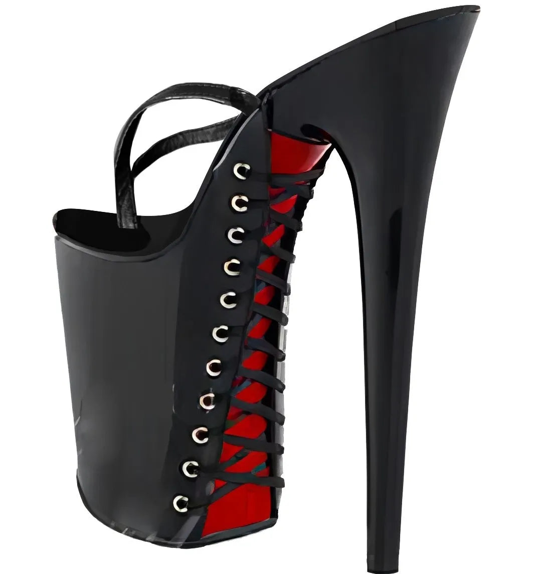 I colori alla moda possono essere personalizzati Infradito da principessa da 15-20 cm, tacchi da discoteca sexy, estate, pantofole a spillo da 6-8 pollici