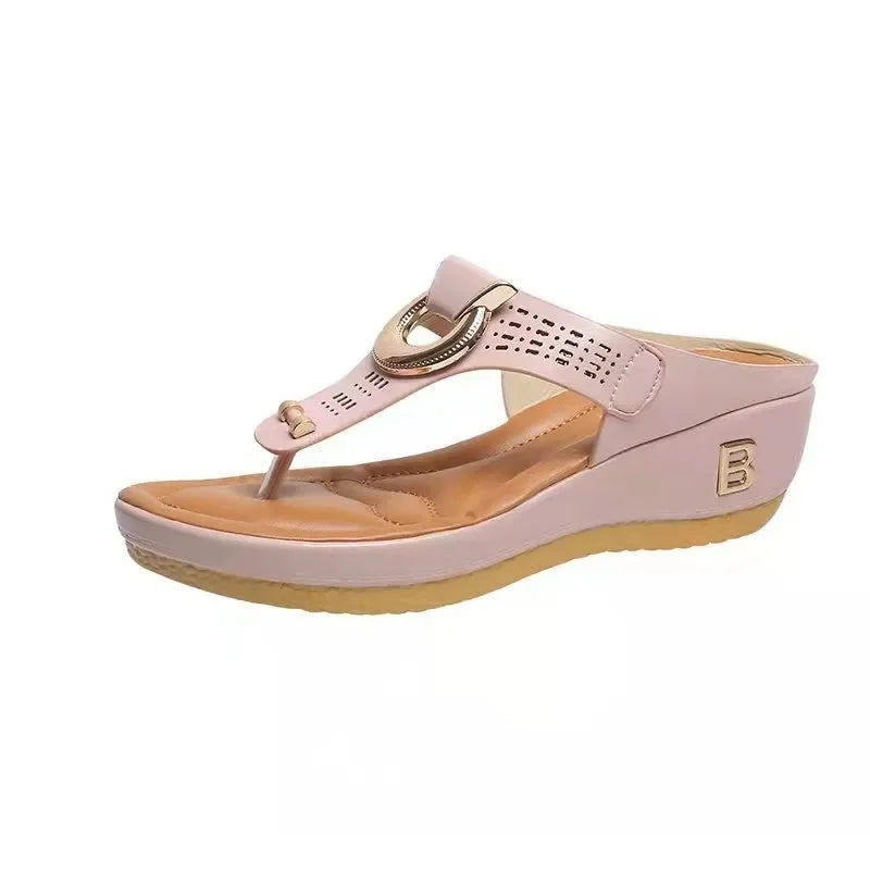 Sandali estivi donna nuove scarpe da spiaggia Open Toe infradito zeppe comode pantofole sandali carini Plu taglia 35 ~ 43 Chaussure Femme