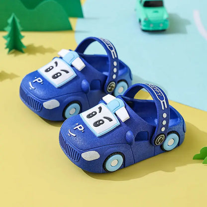 Estate nuovi bambini sandali vuoti bambino simpatico cartone animato auto pantofole per la casa ragazzi scarpe da spiaggia antiscivolo traspiranti scarpe morbide per ragazze