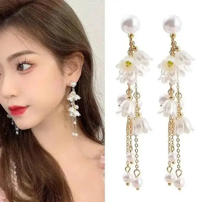 925 Ago D'argento Coreano Moda Perla Nappa Orecchini Per Le Donne Gioielli 2024 di Tendenza delle Nuove Donne di Lusso Zircone Orecchini di Perle