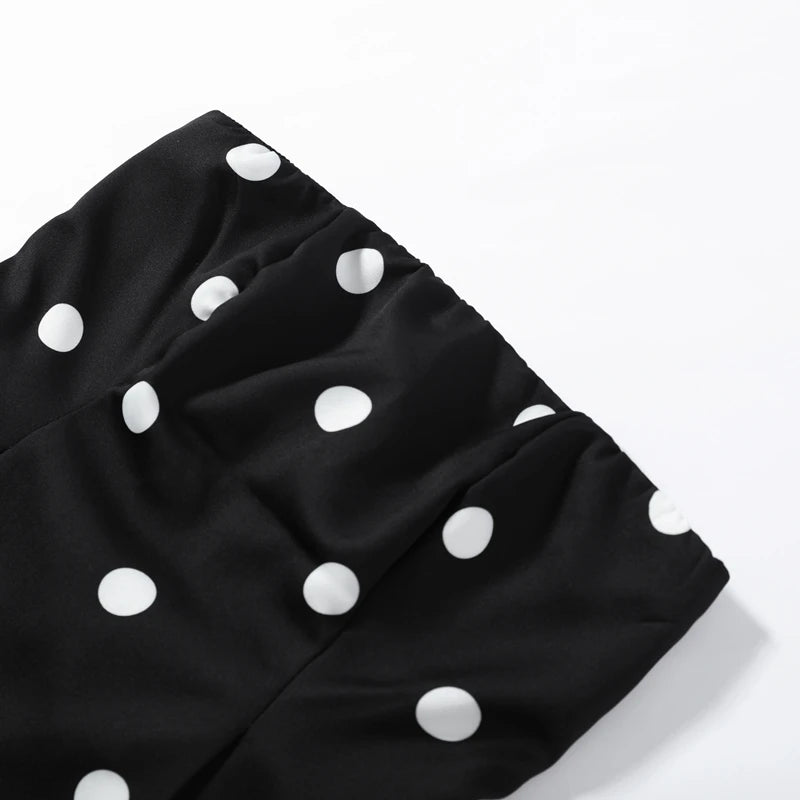 Elegante Tuta Intera da Donna a Pois Senza Maniche con Vita Stretta e Schiena Scoperta, Top a Tubino, Pagliaccetto Lungo da Donna, Moda Estiva 2026