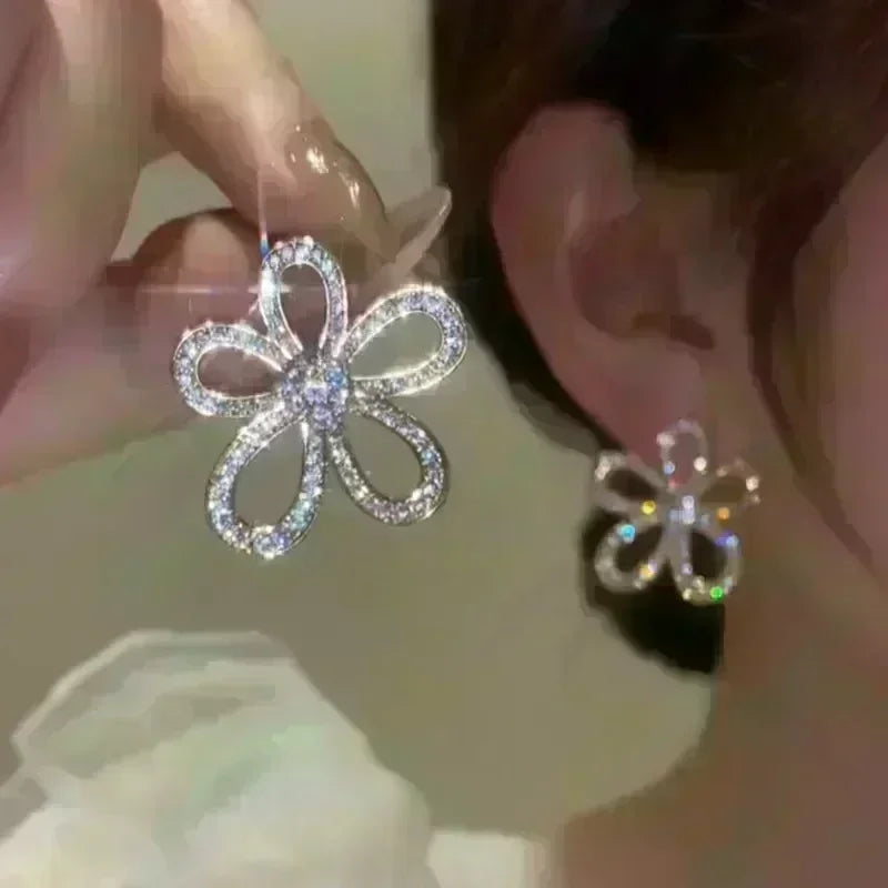 Orecchini di design combinato a doppio strato con rombo geometrico per le donne, moda semplice, accessorio quotidiano, gioielli per feste, regali di compleanno