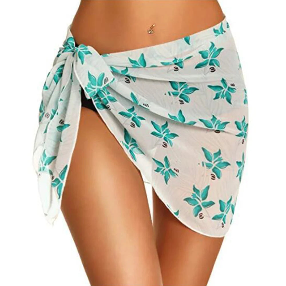 Chiffon Womens Sarongs Wrap gonna Coverups Wrap Sheer Chiffon costume da bagno sciarpa Cover Short sarong Beach Short Cover Beach Bikini