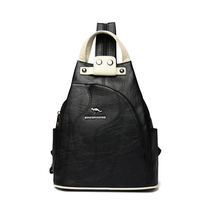 Zaini in pelle da donna Borsa da petto femminile con cerniera Zaino da viaggio Zaino da donna Mochilas Borse da scuola per ragazze adolescenti Sac A Dos