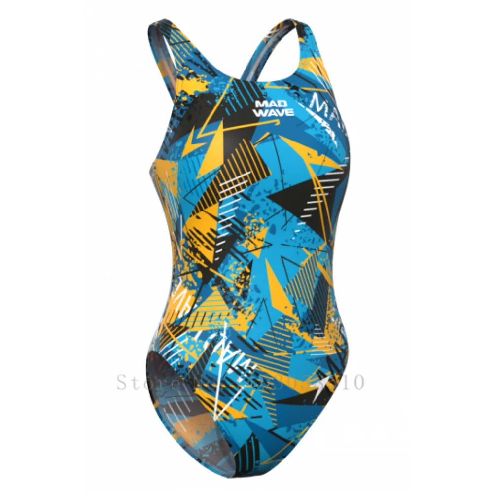 mad wave Women Sexy Swimsuit Cozy Skinsuit Diving Surfing Race Pro Triathlon Training Body Physical Fitness Race Swimming Suit